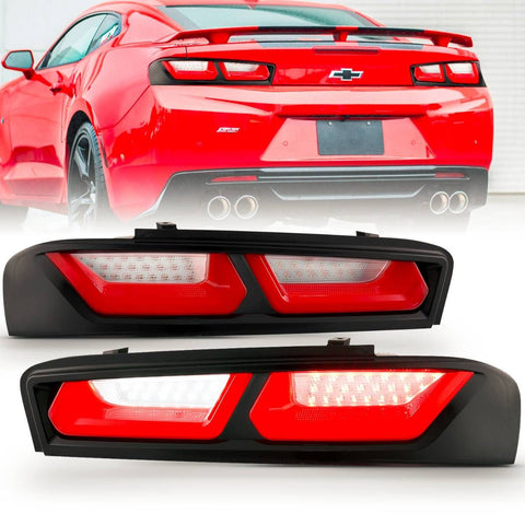 ANZO 2016-2018 Chevrolet Camaro L.E.D Tail Light Red/Clear