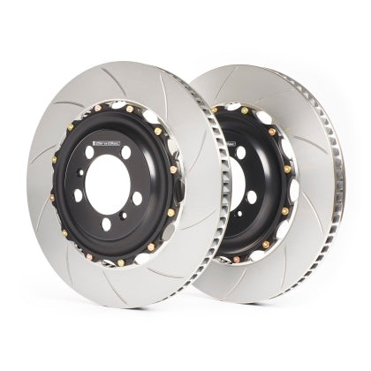 GiroDisc 2016+ Chevrolet Camaro ZL1 (6th Gen Incl 1LE Pkg Shorter Front Pad) / Cadillac CTS V 2016 - 2018 Slotted Front Rotors