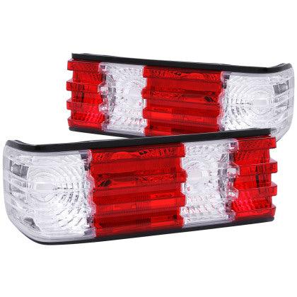 ANZO 1986-1991 Mercedes Benz S Class W126 Taillights Red/Clear - GUMOTORSPORT
