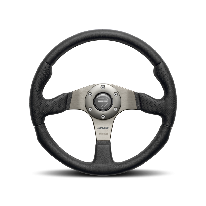 Momo race 32φ モモレース Momo Race Steering Wheel 320 mm - Black Leather/Anth Spokes