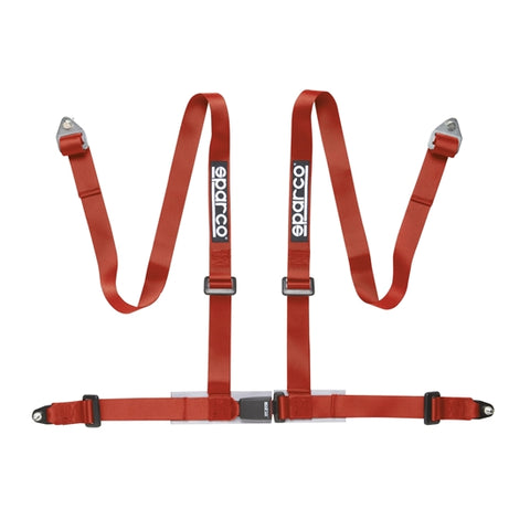 Sparco 4 Point Harness Belt 2 Inch Red Bolt In