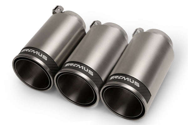 Remus 2017 - 2021  Honda Civic Type-R Fk8 5 Door 2.0L Turbo Cat Back Exhaust Straight w/Carbon Insert Pipe
