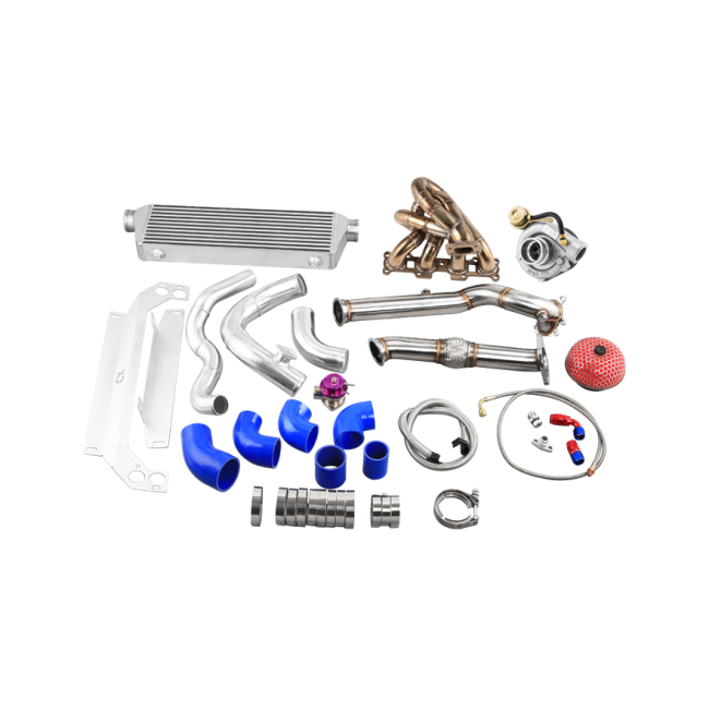 CXRacing T28 Turbo Manifold Downpipe + Intercooler Kit For 1999-2005 Mazda Miata MX-5 NB 1.8L Engine