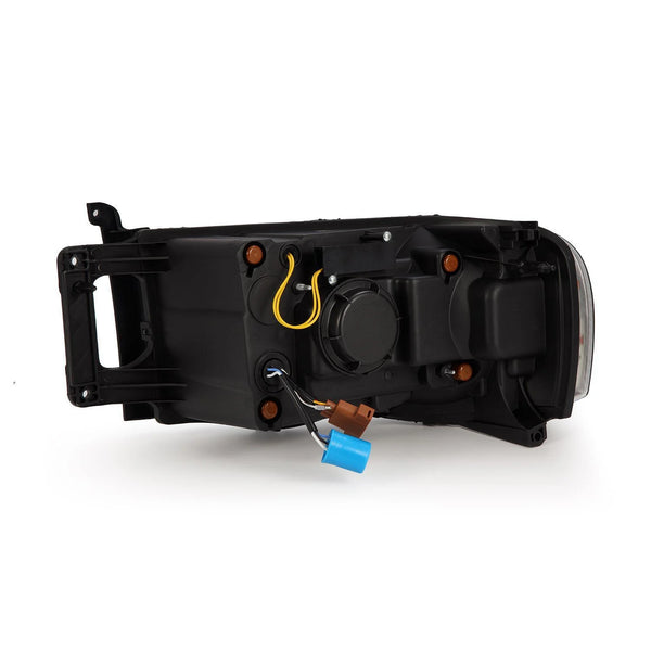 AlphaRex 2002 - 2005  Dodge Ram 1500 / 2003 -2005 Dodge Ram 2500/3500 LUXX LED Proj Headlights Plank Style Black w/Activ Light/Seq Signal