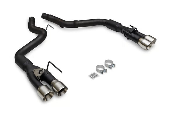 Flowmaster Outlaw Axle-Back Exhaust System - 2024 + Ford Mustang GT 5.0 and EcoBoost 2.3 3.0-inch Quad Tips with Valves