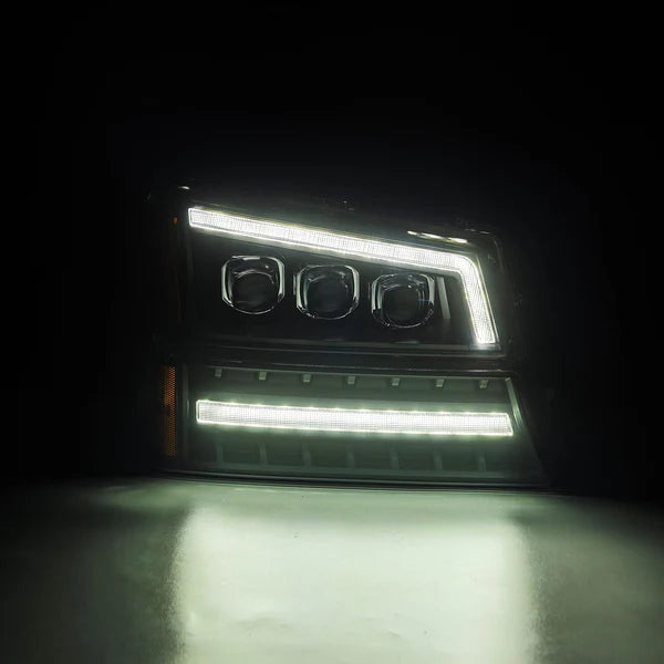 AlphaRex 2003 - 2006 Chevrolet Silverado/ 2002 - 2006 Avalanche (without body cladding) NOVA-Series LED Projector Headlights Black
