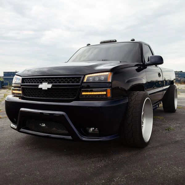 AlphaRex 2003 - 2006 Chevrolet Silverado/ 2002 - 2006 Avalanche (without body cladding) NOVA-Series LED Projector Headlights Black