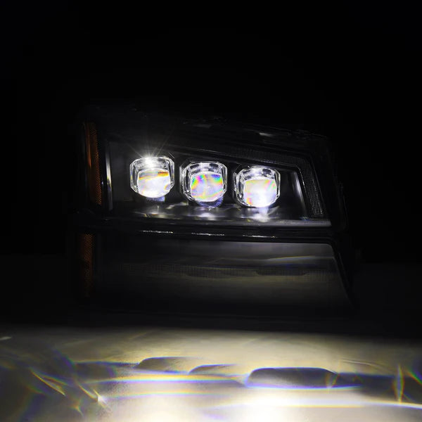 AlphaRex 2003 - 2006 Chevrolet Silverado/ 2002 - 2006 Avalanche (without body cladding) NOVA-Series LED Projector Headlights Black