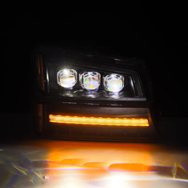 AlphaRex 2003 - 2006 Chevrolet Silverado/ 2002 - 2006 Avalanche (without body cladding) NOVA-Series LED Projector Headlights Black