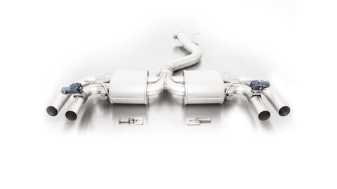 Remus 2017 - 2020 Audi RS3 Sportback Quattro (w/o GPF) Axle Back Exhaust w/Frt Section/Chrome Tail Pipe Set