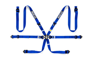 Sparco Harness Belt 6 Point 2in Pull Down Blue