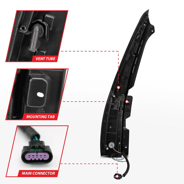 ANZO 2007-2014 Chevrolet Tahoe / Suburban / GMC Yukon Led Taillights Red/Clear