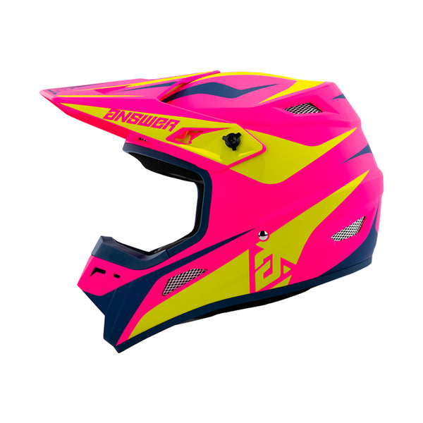 Answer 26 AR1 Mototown Helmet Matte Pink/Hyper Acid/Dark Blue