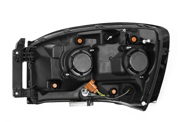 AlphaRex 2006 - 2008 Dodge Ram 1500  LUXX LED Projector Headlights Plank Style Chrome w/Seq Signal/DRL