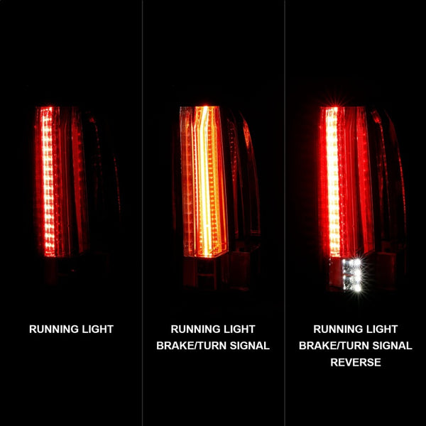 ANZO 2015-2020 Chevrolet Suburban/Tahoe LED Taillights Chrome