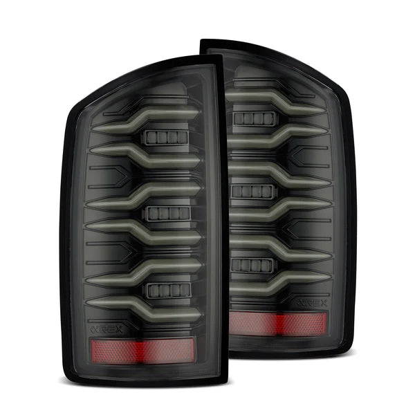 AlphaRex 2007 - 2008 Dodge Ram 1500 / 2007 - 2009 Dodge Ram 2500 / 3500 Luxx-Series LED Tail Lights Alpha Black