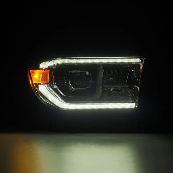 AlphaRex 2007 - 2013 Toyota Tundra / 2008 - 2017 Sequoia PRO-Series Projector Headlights Chrome w/Seq. Sig. + DR
