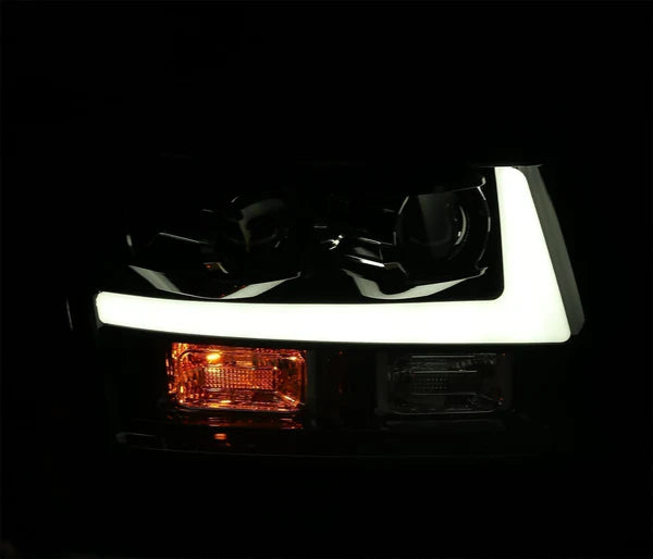 AlphaRex 2007 - 2014 Chevrolet Tahoe/Suburban/07-13 Avalanche LUXX-Series LED Projector Headlights Chrome