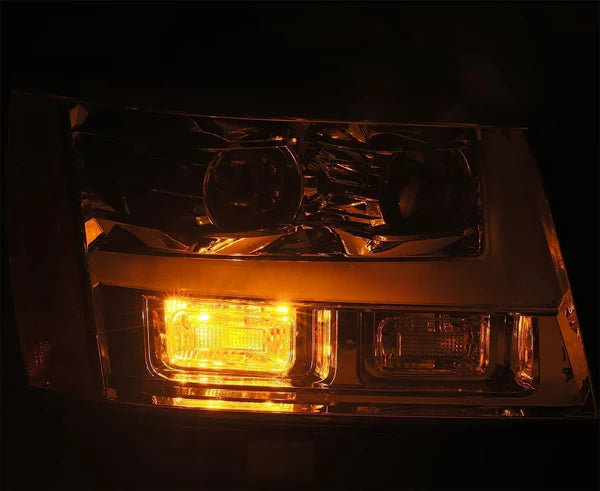 AlphaRex 2007 - 2014 Chevrolet Tahoe/Suburban/07-13 Avalanche MK II PRO-Series Halogen Projector Headlights Black