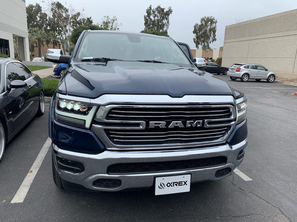 AlphaRex 2019 + Ram 1500 NOVA LED Proj Headlights Plank Style Gloss Blk w/Activ Lght/Seq Signal/DRL