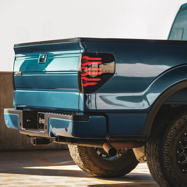 AlphaRex 2009 - 2014 Ford F150 LUXX LED Tailights - Alpha Black Housing