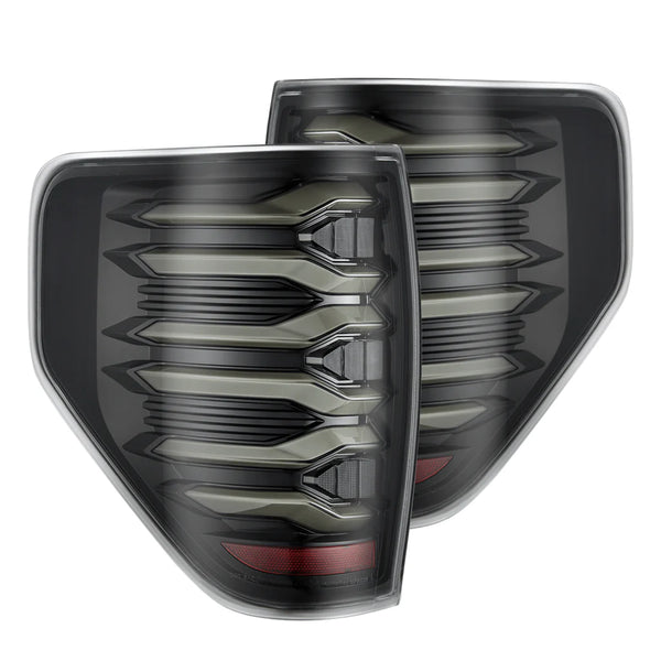 AlphaRex 2009 - 2014 Ford F150 LUXX LED Tailights - Alpha Black Housing