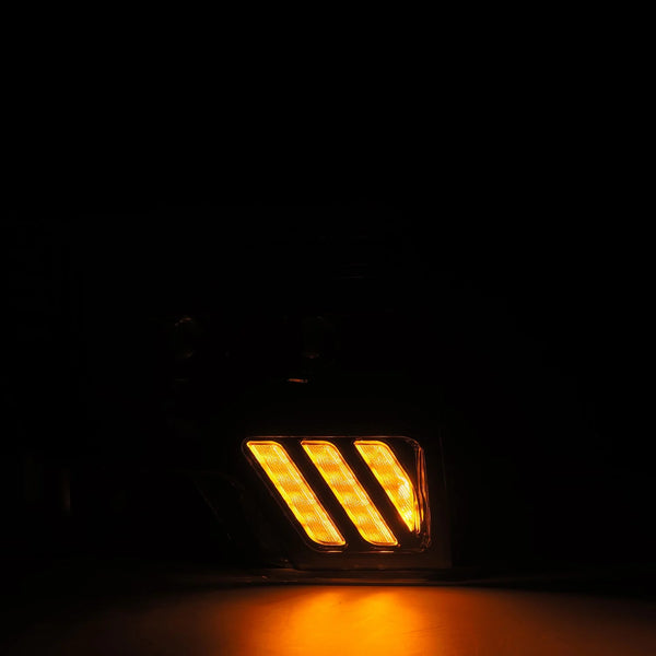 AlphaRex 2009 - 2014  Ford F-150 LUXX LED Projector Headlights Plank Style Jet Black w/Active Light/Seq Signal/DRL