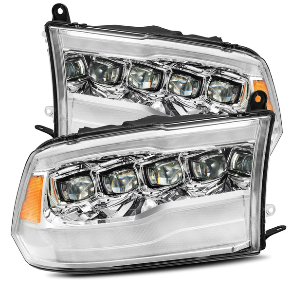 AlphaRex 2009 - 2018 Dodge Ram 1500HD NOVA LED Projector Headlights Plank Style Design Chrome w/DRL