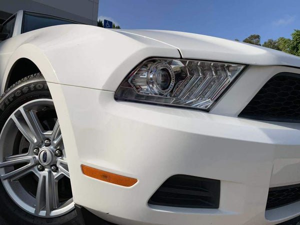 AlphaRex 2010 - 2012 Ford Mustang LUXX LED Projector Headlights Plank Style Chrome w/Activ Light/Seq Signal