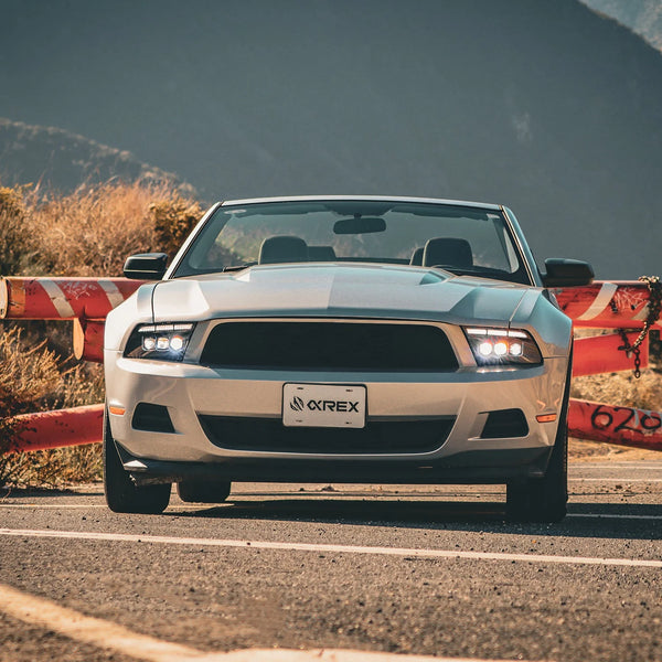 AlphaRex 2010 - 2012 Ford Mustang NOVA-Series LED Proj. Headlights Alpha-Blk w/Activ Lght & Seq.Sig SB DBL