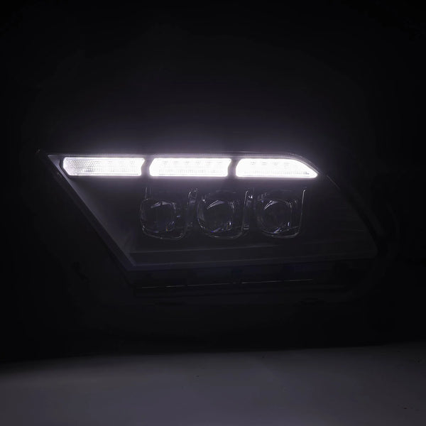 AlphaRex 2010 - 2012 Ford Mustang NOVA-Series LED Proj. Headlights Alpha-Blk w/Activ Lght & Seq.Sig SB DBL