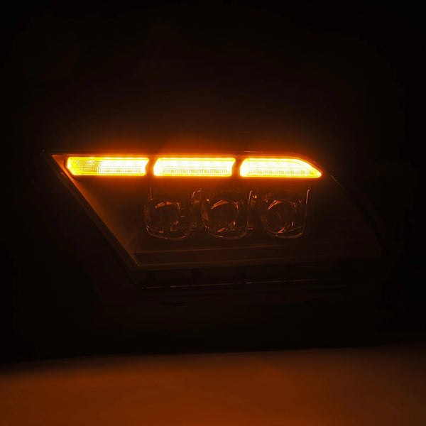 AlphaRex 2010 - 2012 Ford Mustang NOVA-Series LED Projector Headlights Blk w/Activ Light & Seq.Sig /SB DRL