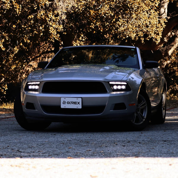 AlphaRex 2010 - 2012 Ford Mustang NOVA-Series LED Projector Headlights Blk w/Activ Light & Seq.Sig /SB DRL