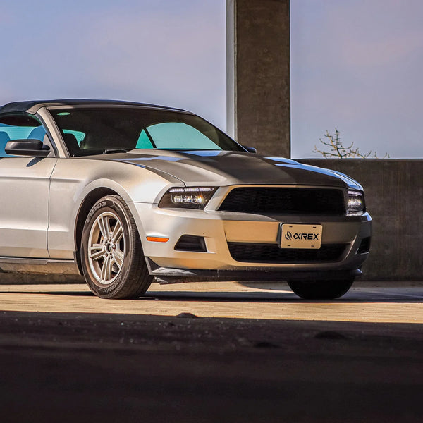 AlphaRex 2010 - 2012 Ford Mustang NOVA-Series LED Projector Headlights Blk w/Activ Light & Seq.Sig /SB DRL