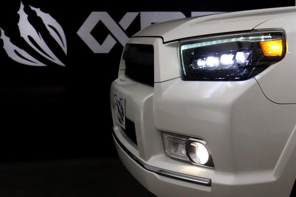 AlphaRex 2010 - 2013 Toyota 4Runner NOVA LED Projector Headlights Plank Style Black w/Seq Signal/DRL