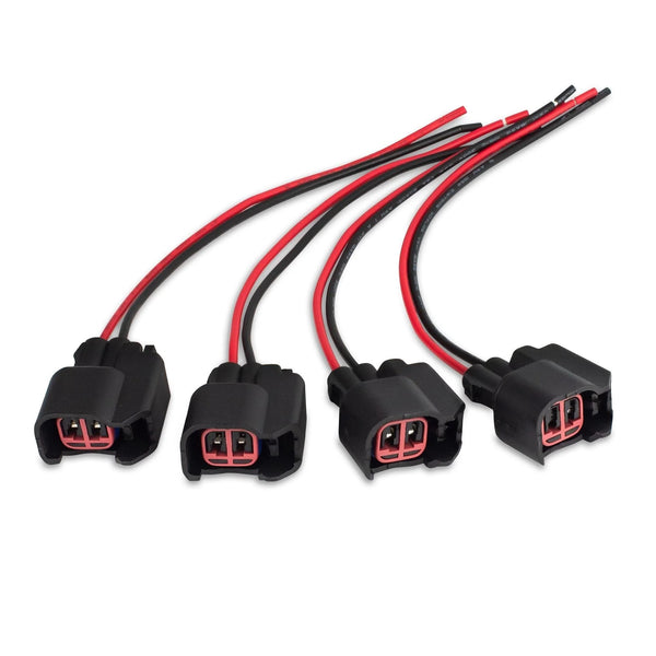 BLOX Racing Eco-Fi Street Injectors 1000cc/min w/1in Adapter For Honda B/D/H Series - Set of 4