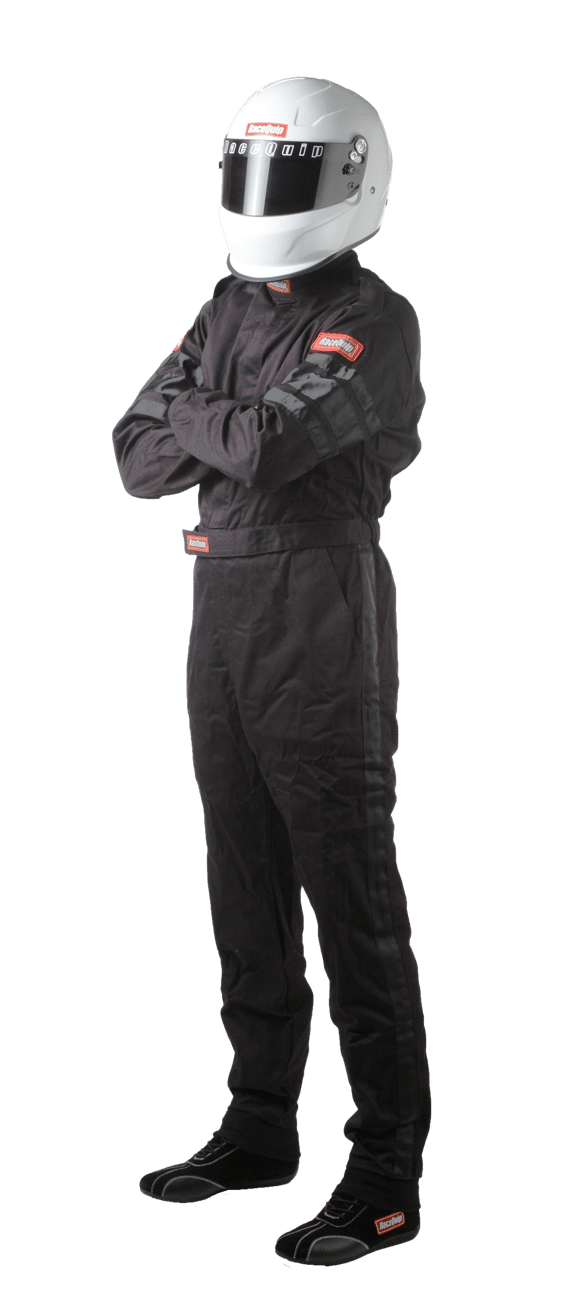 RaceQuip Black SFI-1 1-Layer  Race Suit