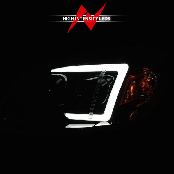 ANZO 2005 - 2010 Chevrolet Cobalt / 2007 - 2010 Pontiac G5 LED Projector Headlights w/ Seq Black Housing