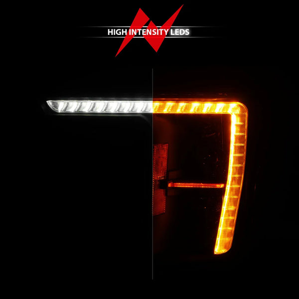 ANZO 2018 - 2020 Ford F-150 (w/Factory Halogen) Z-Series Full LED Projection Headlights Init/SeqSig - Pair