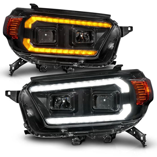 ANZO 2010 - 2013 Toyota 4Runner Projector Headlights - Black