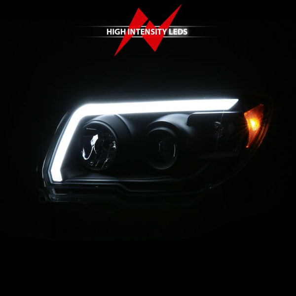 ANZO 2006 - 2009 Toyota 4 Runner Projector Headlights Plank Style - Black