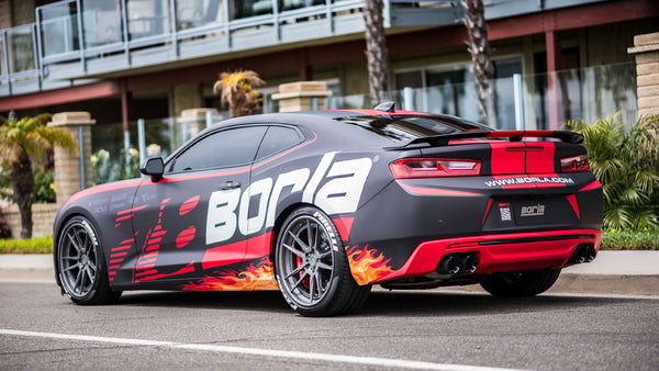 Borla 2016-2024 Chevrolet Camaro SS Axle-Back Exhaust System Carbon Tips ATAK Part # 11921CF