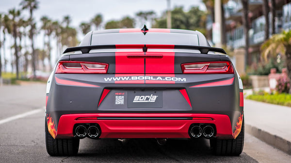 Borla 2016-2024 Chevrolet Camaro SS Axle-Back Exhaust System Carbon Tips ATAK Part # 11921CF