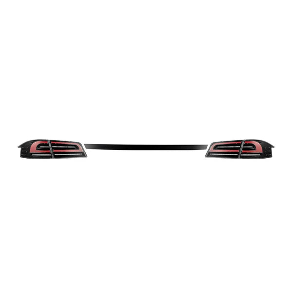 AlphaRex 2012 - 2021 Tesla Model S LUXX-Series LED Tail Lights - Black/Red