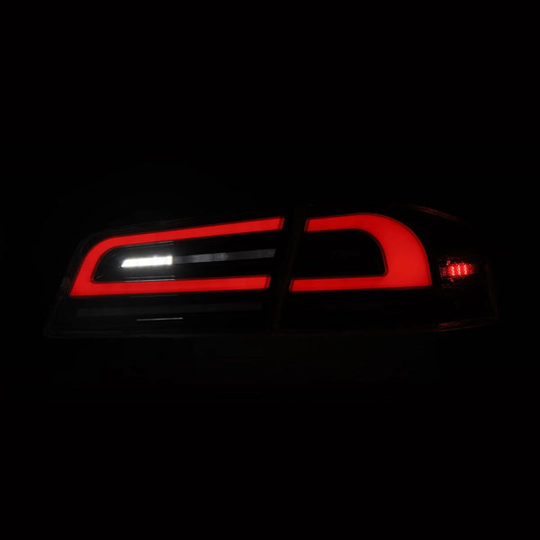 AlphaRex 2012 - 2021 Tesla Model S LUXX-Series LED Tail Lights - Black/Red