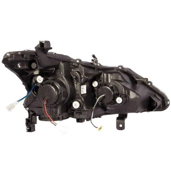 ANZO 2013 - 2015 Nissan Altima Projector Headlights w/ Plank Style Design Chrome