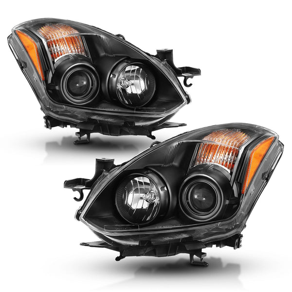 ANZO 2010-2013 Nissan Altima Projector Headlight Black (Halogen Type)