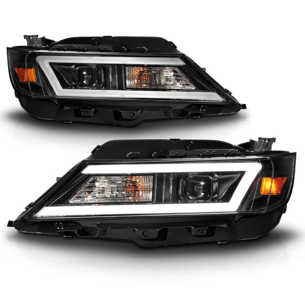 Anzo 2014 - 2020 Chevrolet Impala Square Projector LED Bar Headlights w/ Black Housing