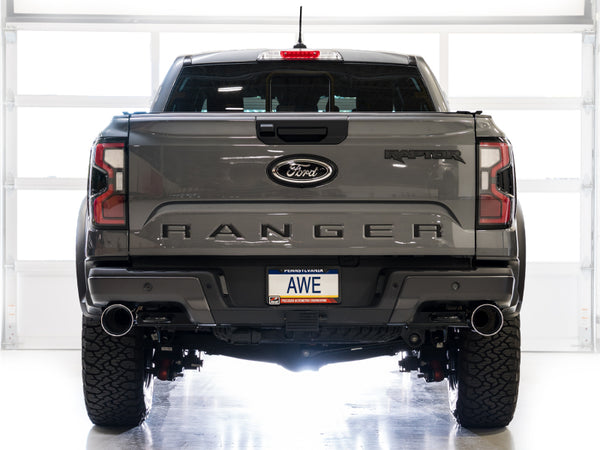 AWE 2024+ Ford Ranger Raptor 3.0L Switchpath Cat-Back Exhaust - Chrome Silver Tips