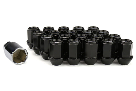 Project Kics Leggdura Racing Duralumin Lug Nuts (16 + 4 locks) - 12x1.25 (Black)